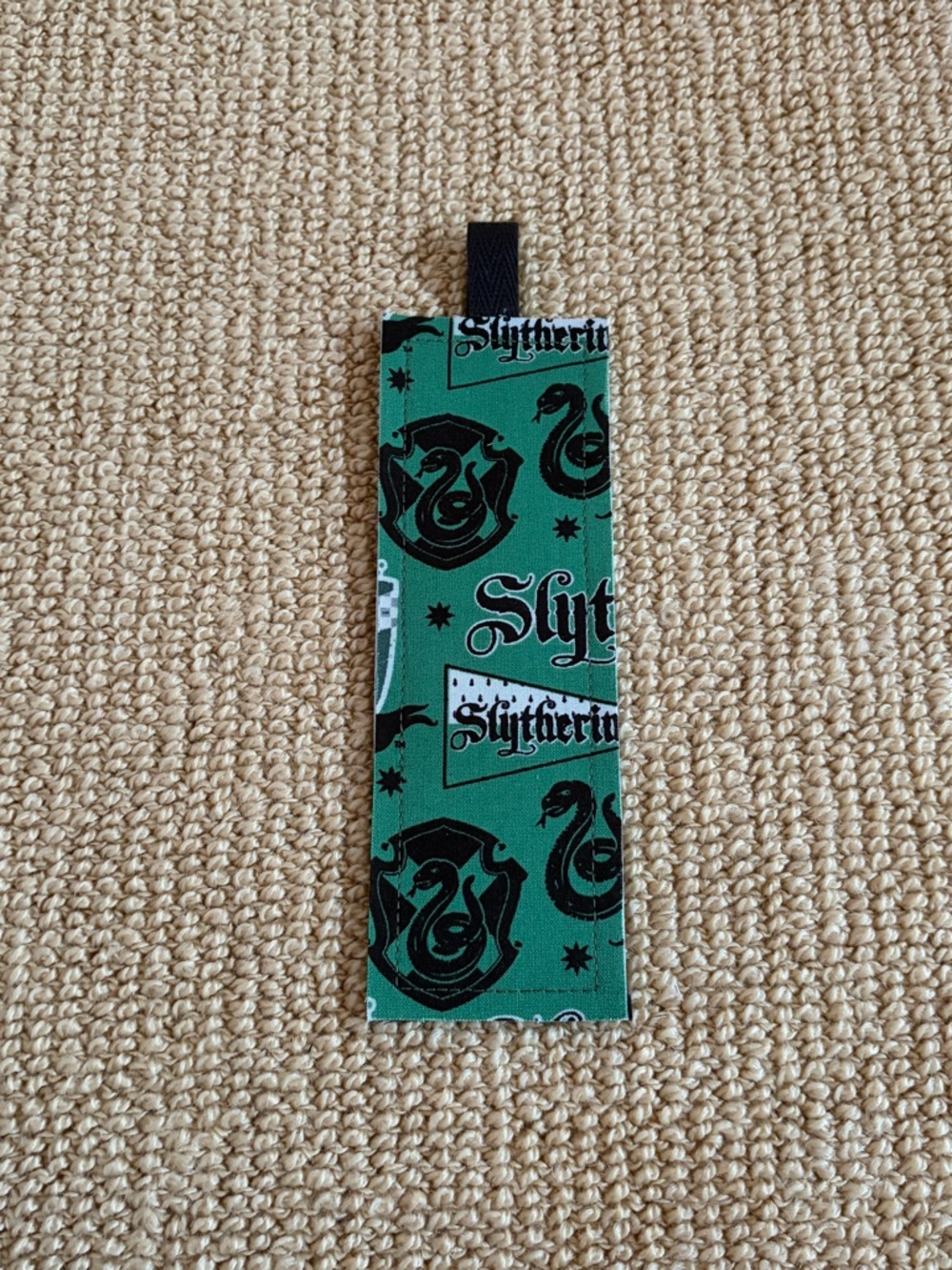 Harry Potter Slytherin Themed Fabric Bookmark